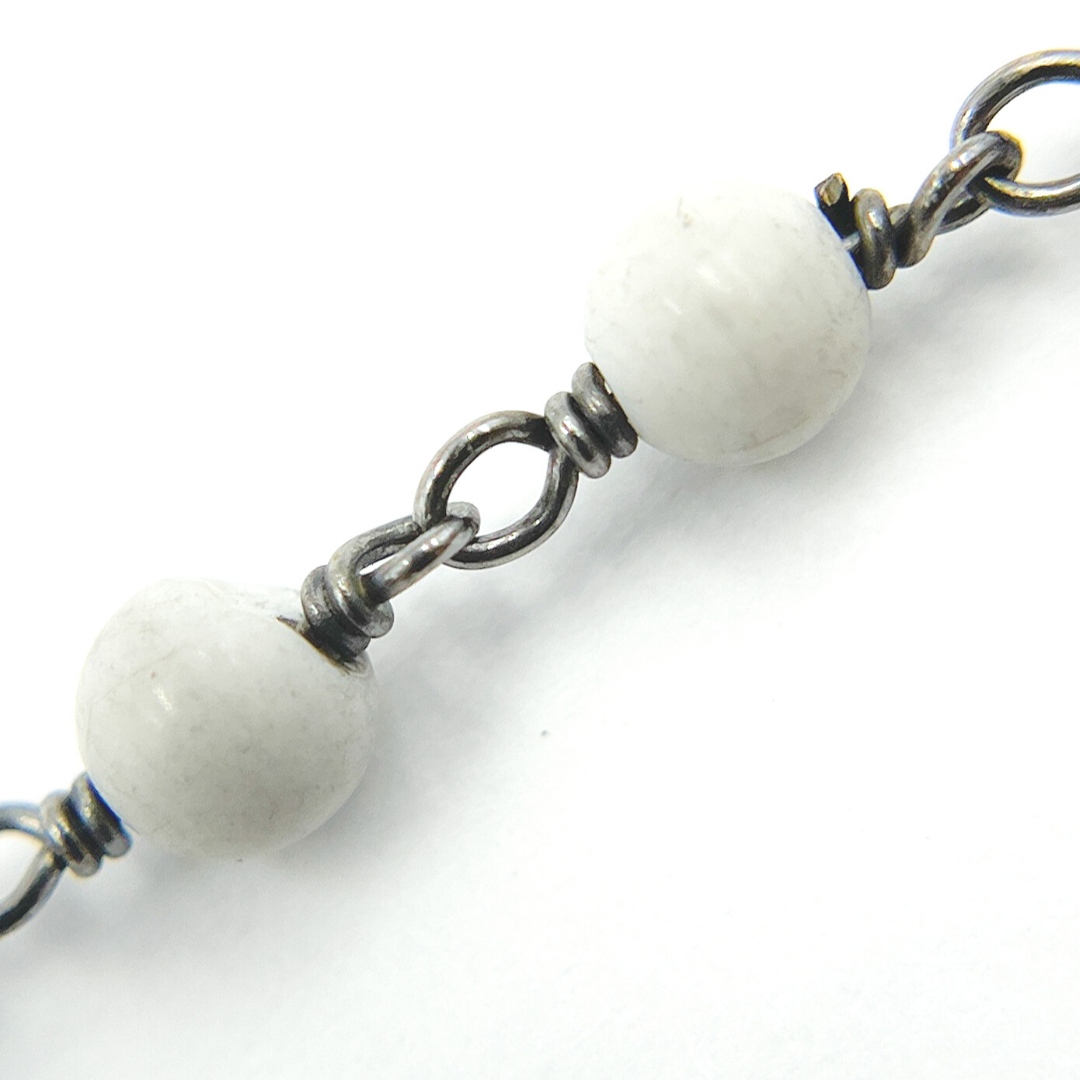 Howlite Gemstone Round Shape Chain. HO2