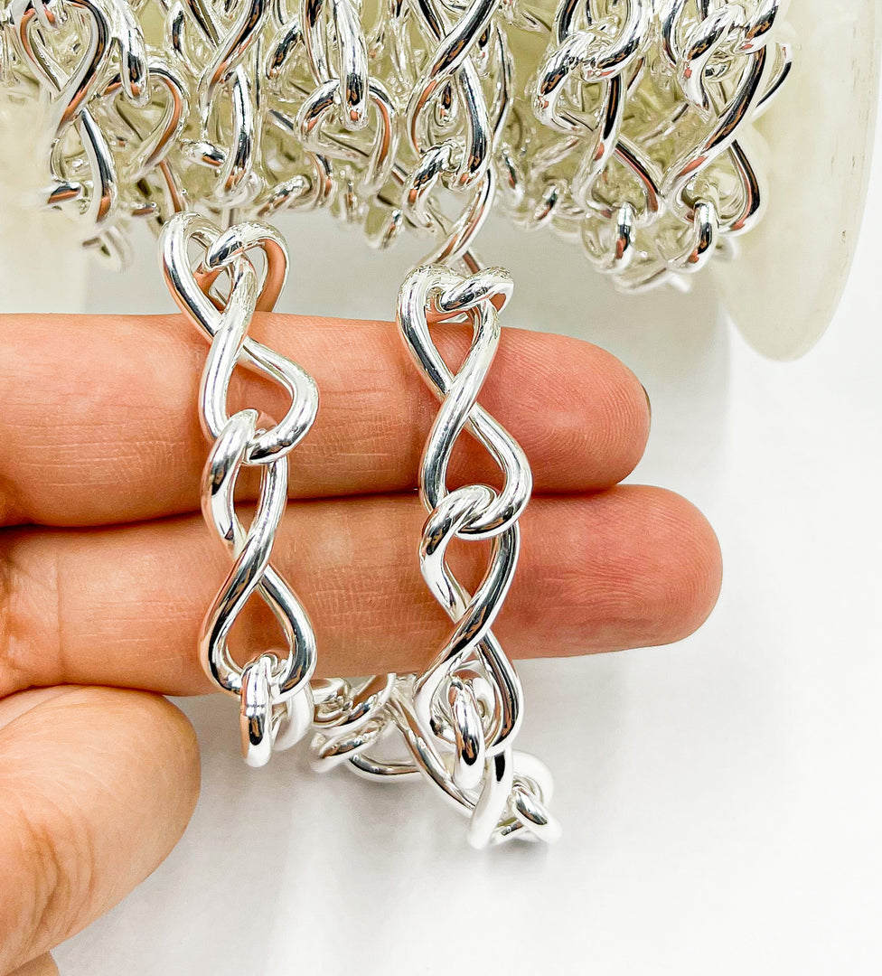 925 Sterling Silver Thick Chain. 565MTSS