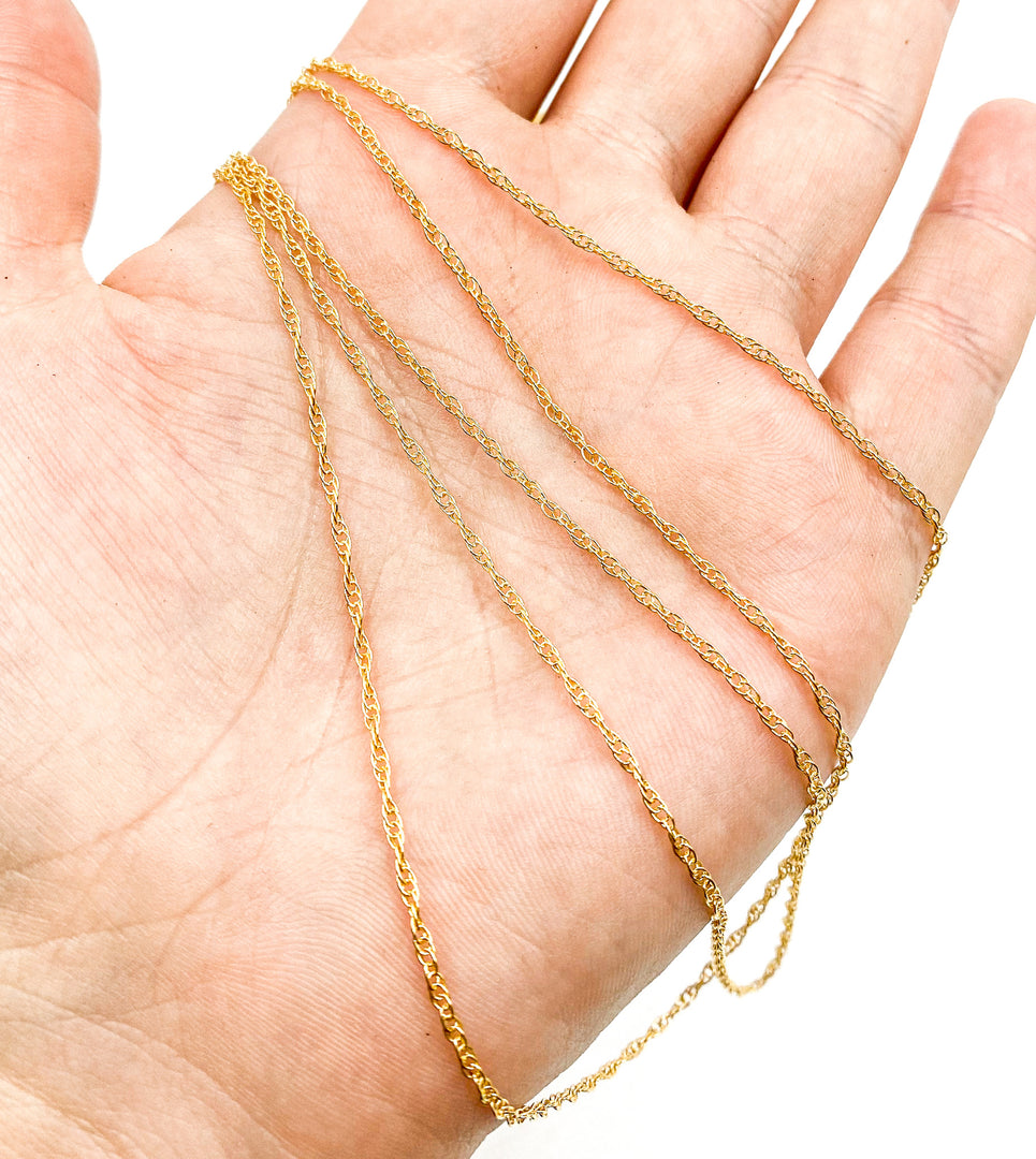 14k Gold Filled 1.3mm Rope Chain. 10RGF