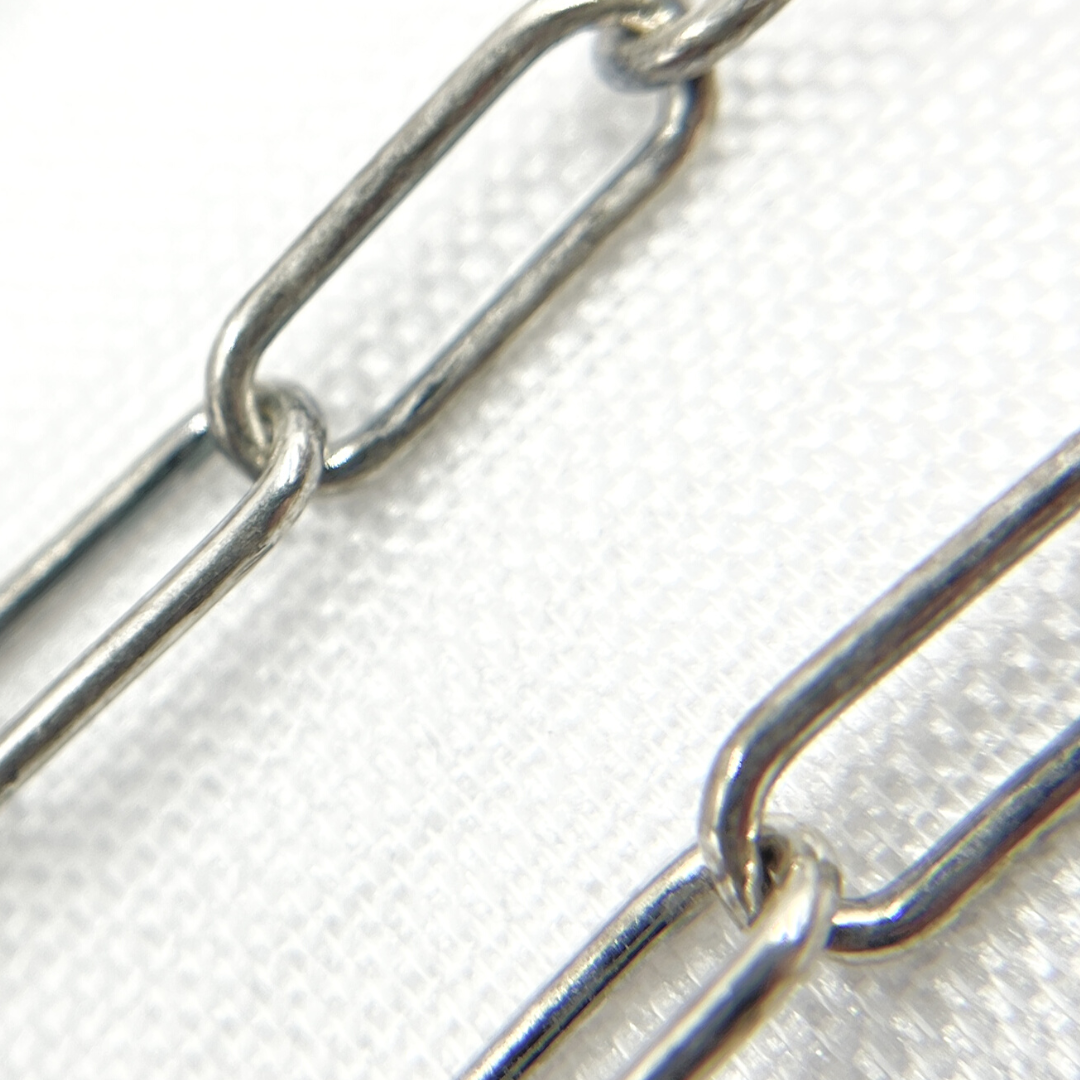 Oxidized Sterling Silver Paperclip Chain