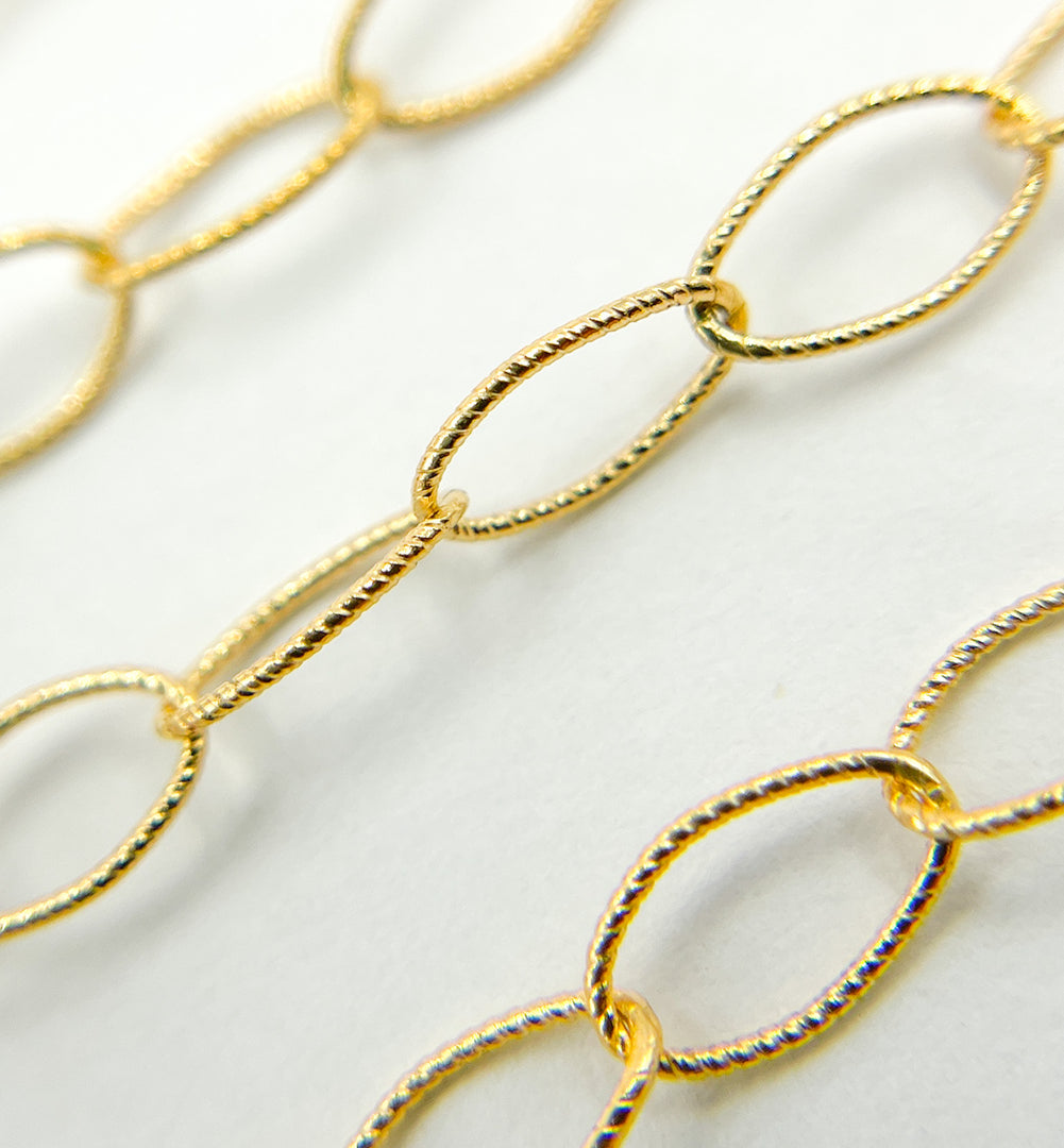 791TWGF. 14k Gold Filled Twisted Oval Link Chain