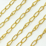 Load image into Gallery viewer, Gold Plated 925 Sterling Silver Elongated Curb Chain. V62GP
