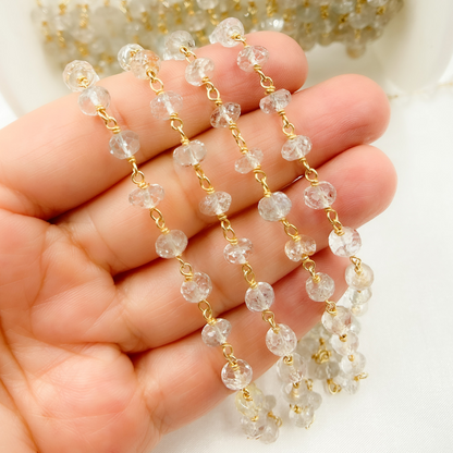 Imperial Topaz Gold Plated Wire Chain