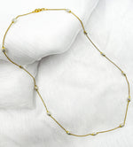 Load image into Gallery viewer, 925 Sterling Silver 4x1.25 mm Satellite Gold Plated. 9Necklace
