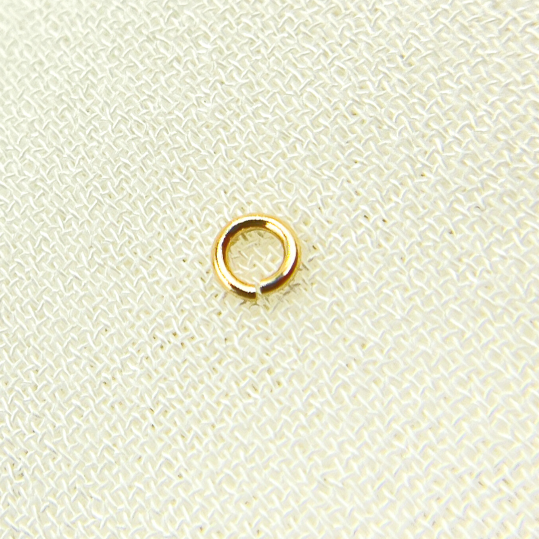 14K Solid Yellow Gold Open Jump Ring 26ga - 3mm. MFT040DE3-14K