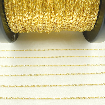 14K Solid Yellow Gold Singapore Chain
