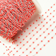 Coral 925 Sterling Silver Wire Chain