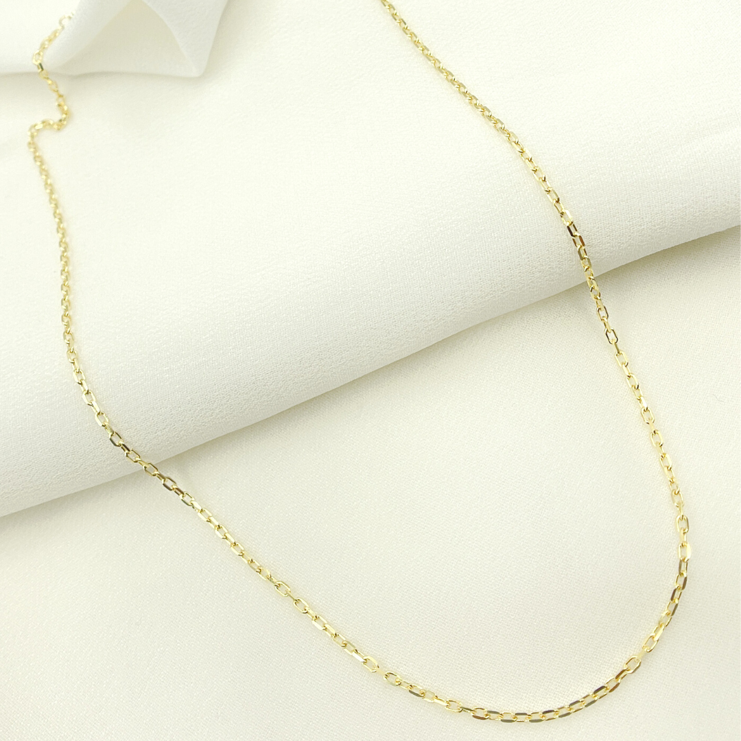 0501768FD. 14K Solid Gold Cable Chain