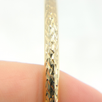 Load image into Gallery viewer, 14K Solid Gold Hollow Diamond Cut Hoop