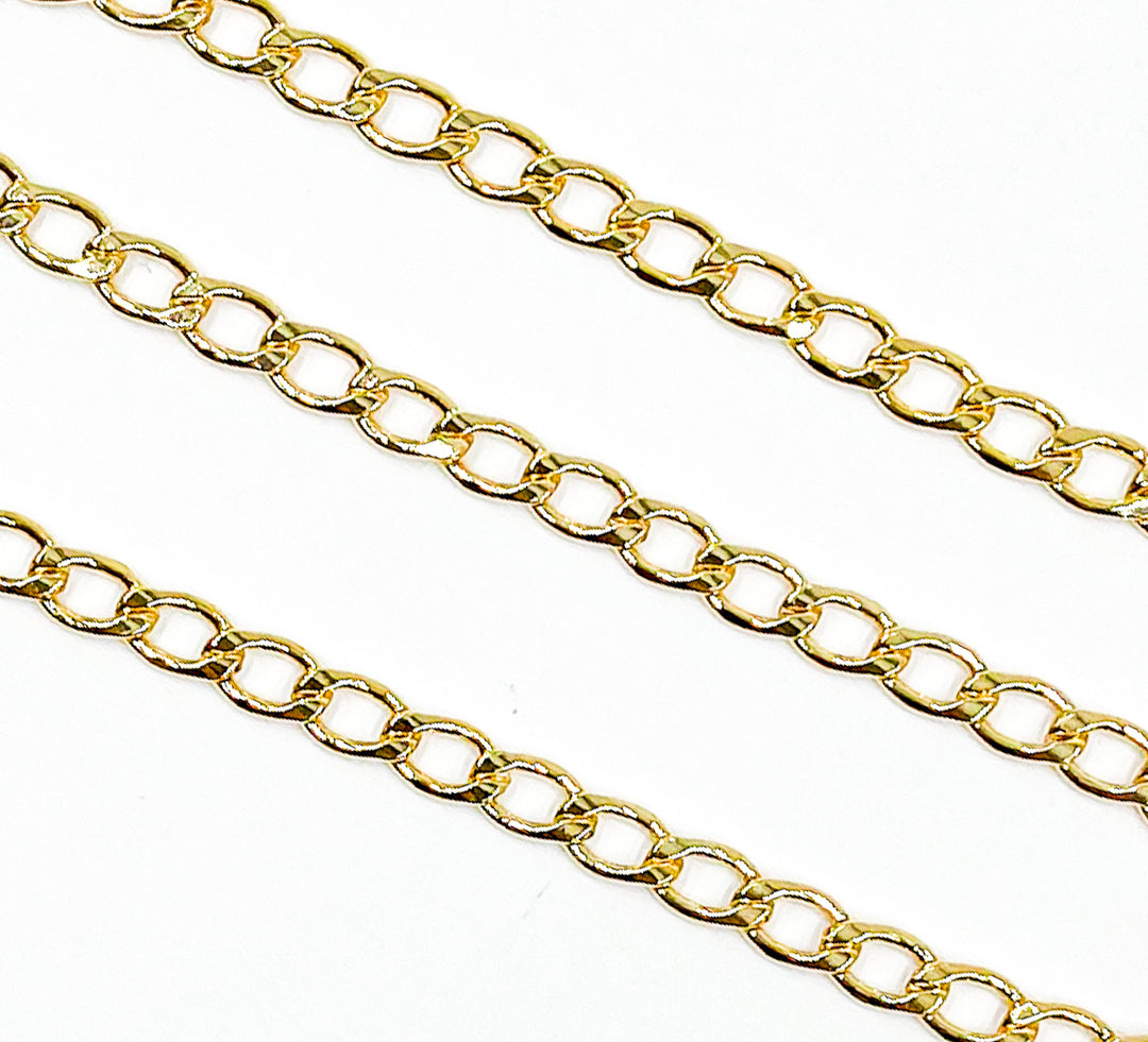 14 Gold Filled Oval Curb Chain. 295GF