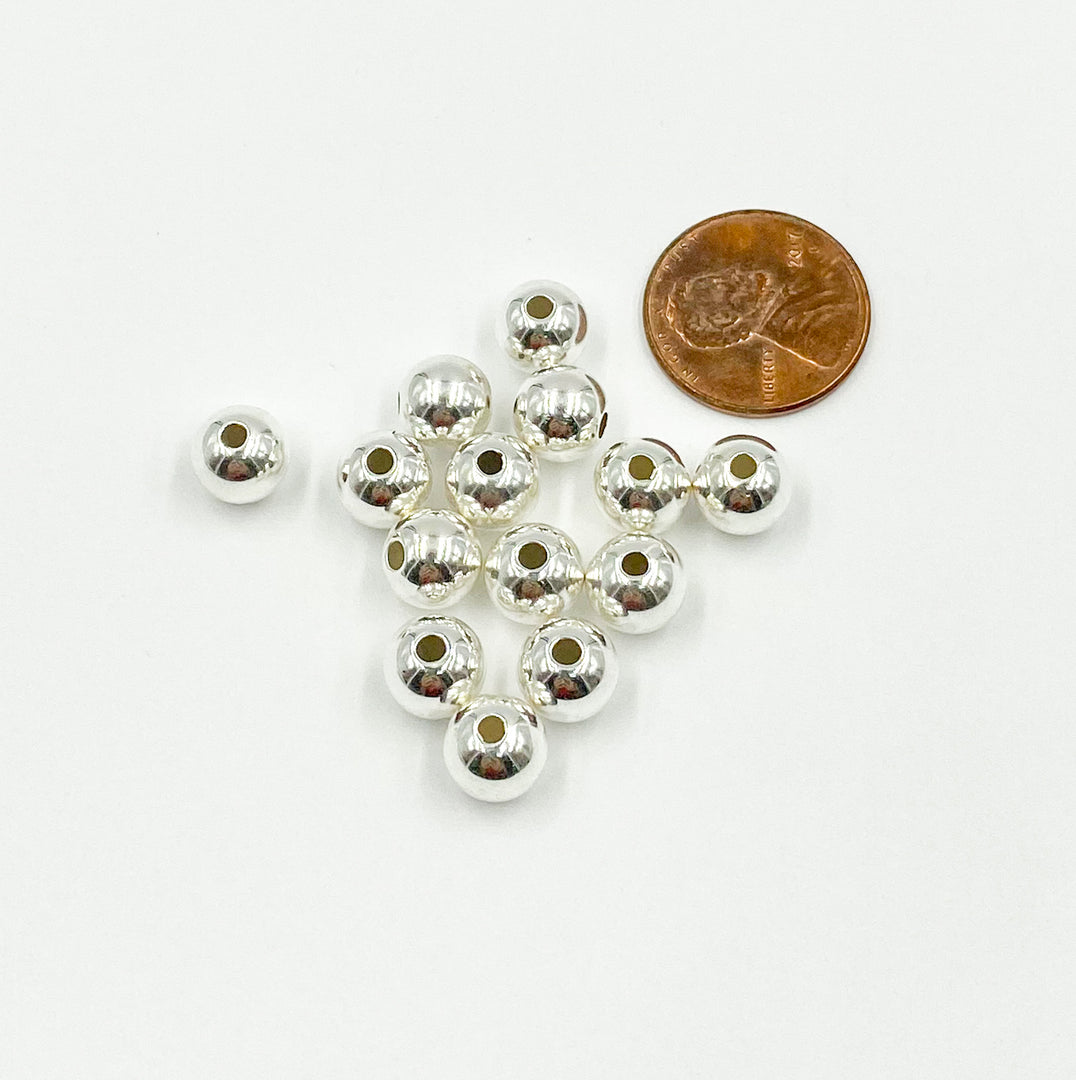 925 Sterling Silver Seamless Beads 12mm.