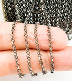 Load image into Gallery viewer, Black Rhodium 925 Sterling Silver Square Cable Link Chain. BR61
