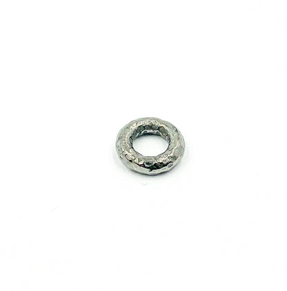 HJR8BR. Sterling Silver Black Rhodium 8mm Hammered Open Jump Ring