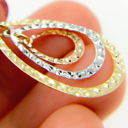 14K Solid Gold Dangle Earring