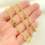 Load image into Gallery viewer, 14K53. 14K Solid Yellow Gold Diamond Cut Marina Style Link Chain
