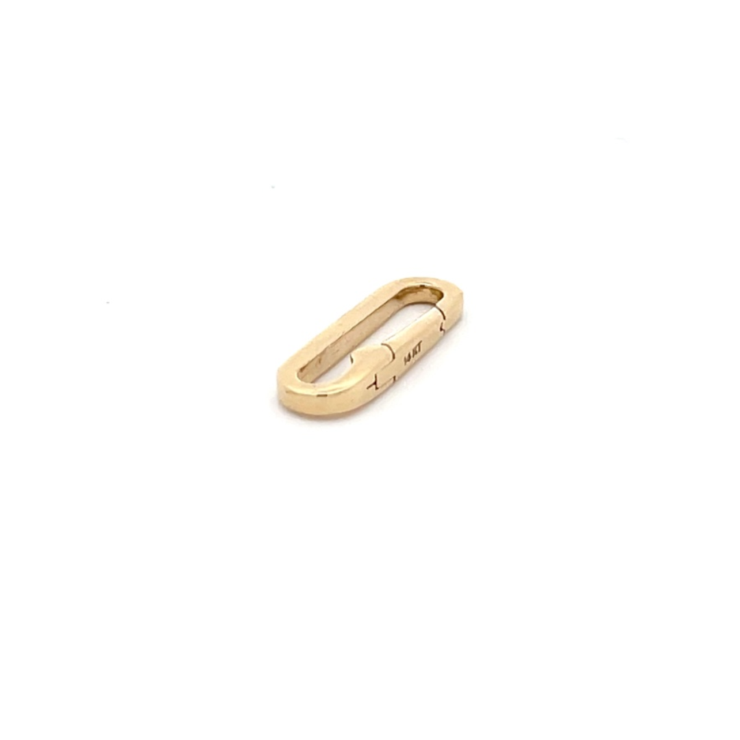 14K Solid Yellow Gold Oval Clasp