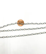 Load image into Gallery viewer, Oxidized 925 Sterling Silver Marquis Shape Link Chain. 697OX
