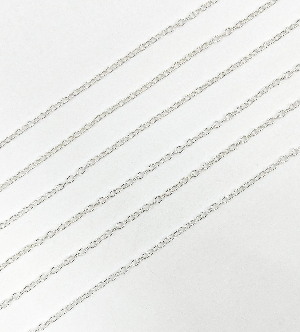 925 Sterling Silver Cable Link Chain. Y19SS