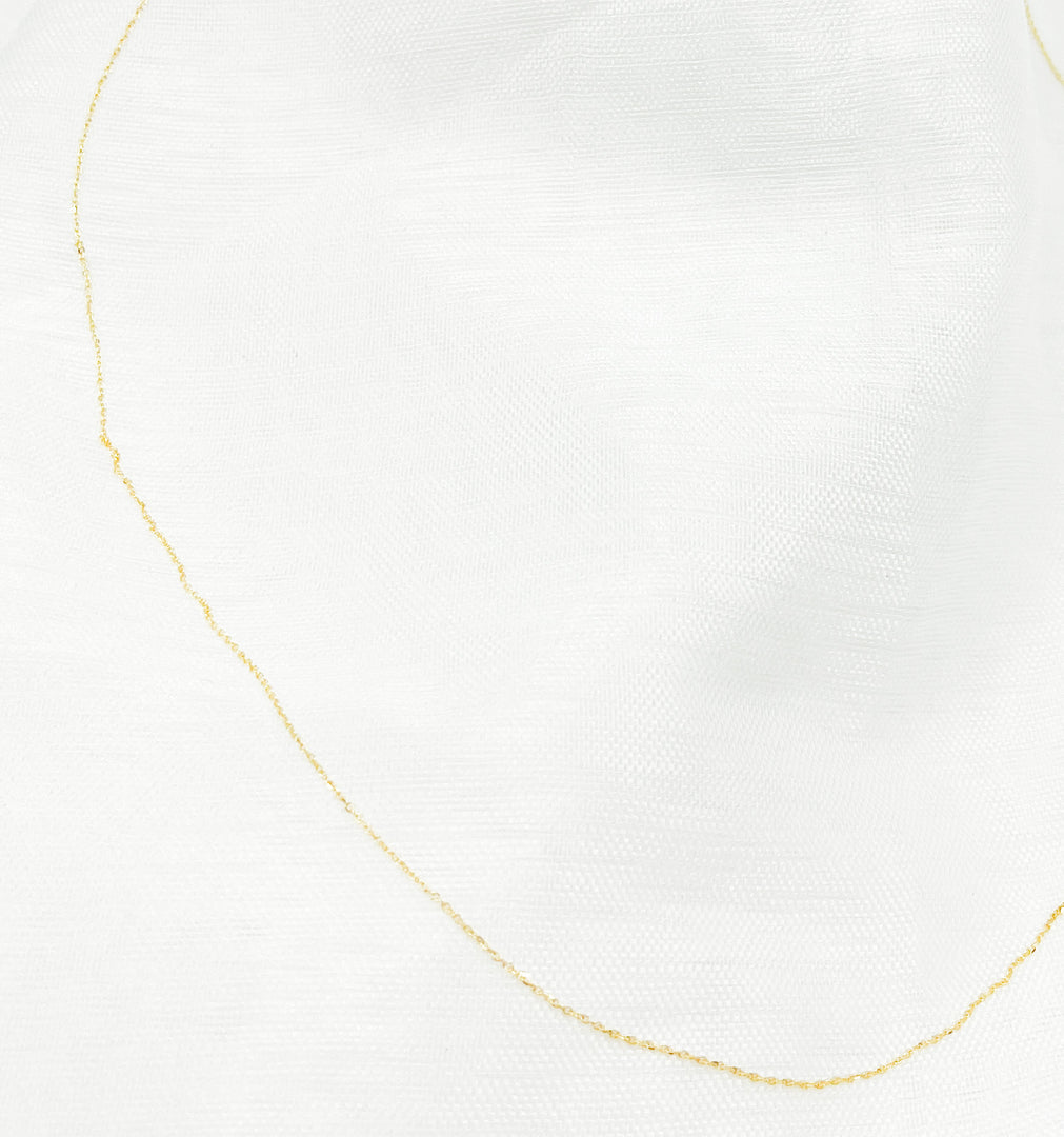 R04TFT5. 14K Solid Gold Cable Chain