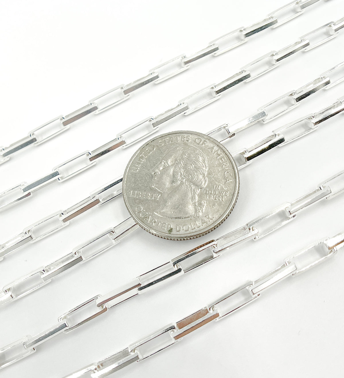 X16SS. Sterling Silver Flat Box Link Chain