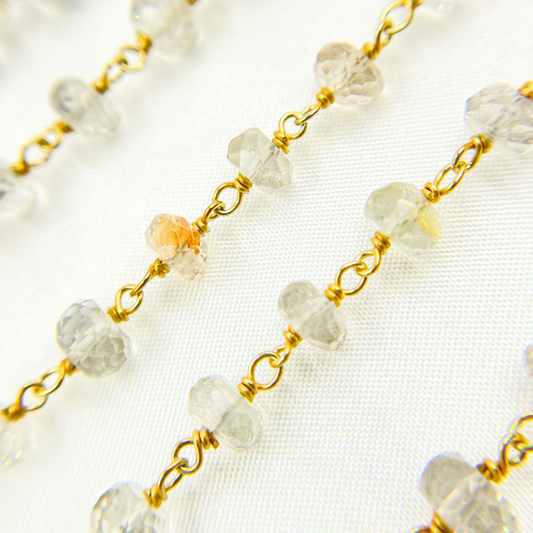 Imperial Topaz Gold Plated Wire Chain