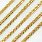 Load image into Gallery viewer, Gold Plated 925 Sterling Silver Curb Chain. X23GP
