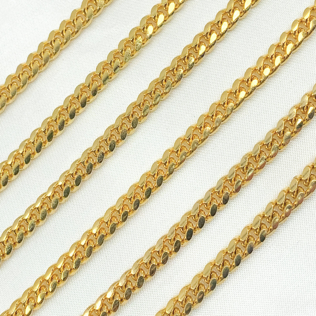 Gold Plated 925 Sterling Silver Curb Chain. X23GP