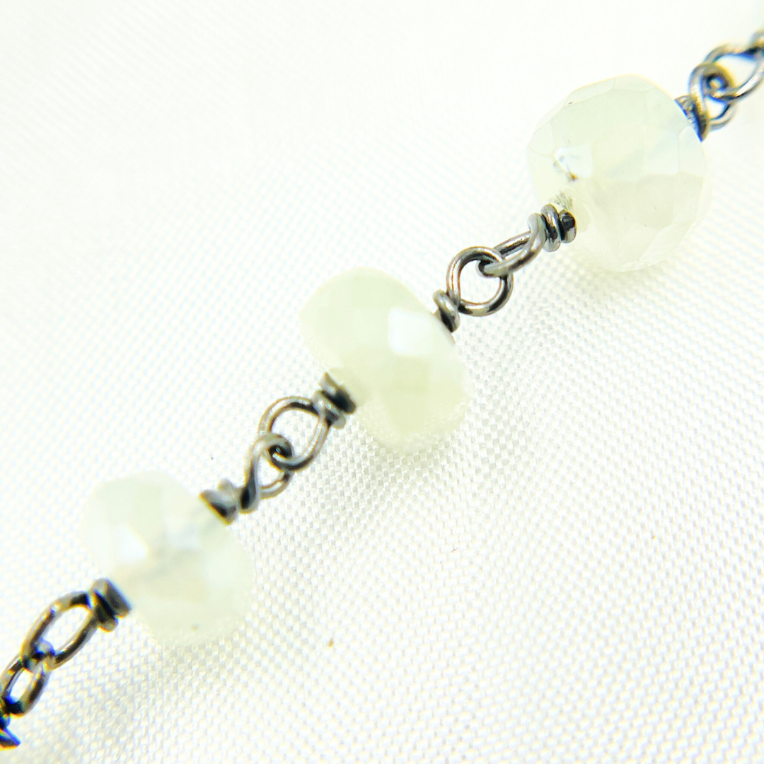 Coated Prehnite Oxidized Wire Chain
