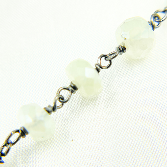 Coated Prehnite Oxidized Wire Chain