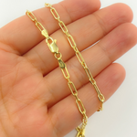 Load image into Gallery viewer, 08014588FD. 14K Solid Gold Paperclip Diamond Cut Chain
