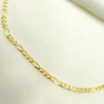 Load image into Gallery viewer, 058GL3BPT2A8L001. 14K Solid Gold Flat Figaro Chain
