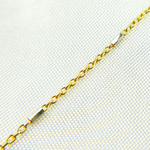 Load image into Gallery viewer, 14k Solid Gold Tube Satellite Two Tone Chain. 025R02E2CNP0B8Lbyft
