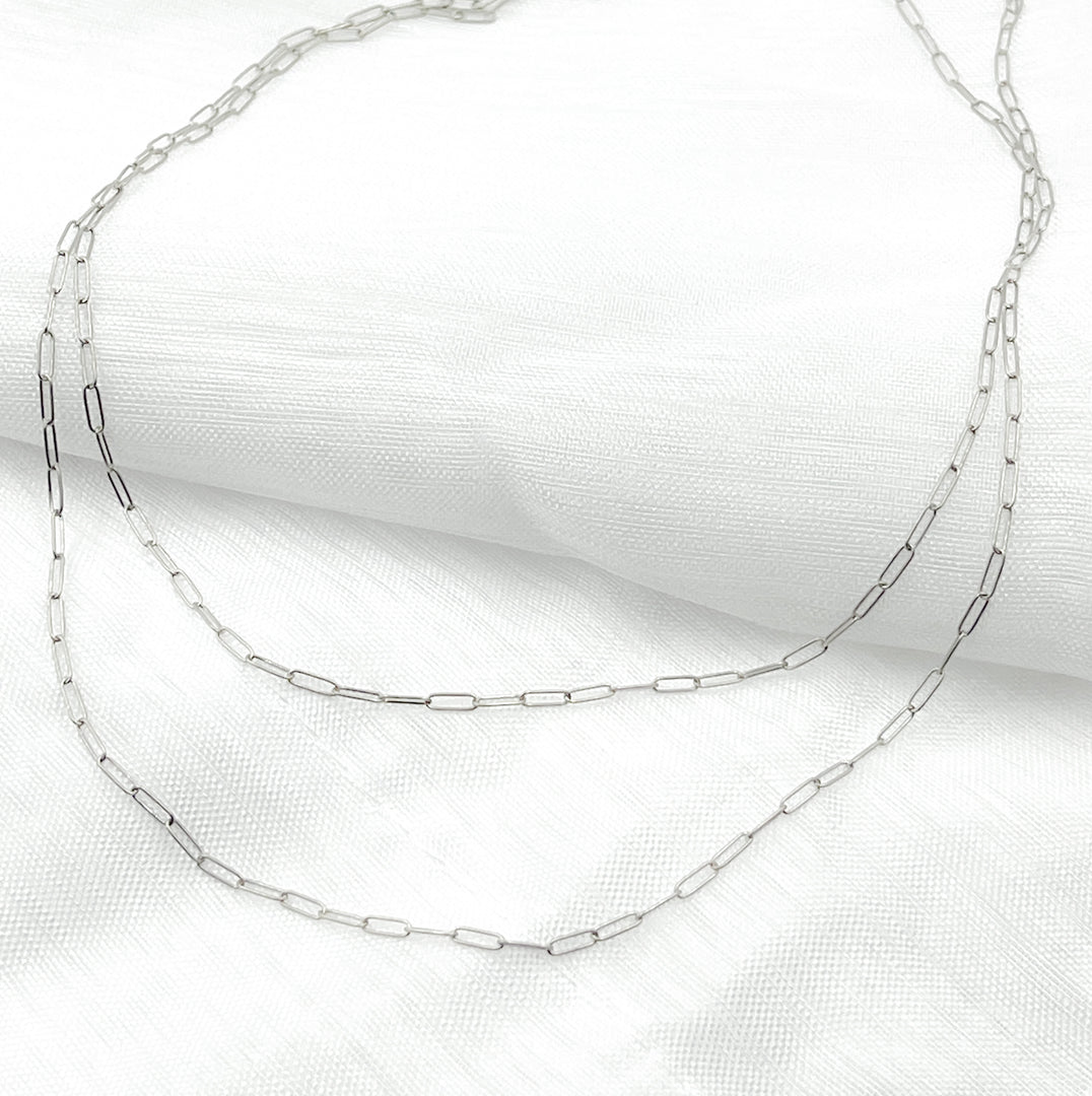 Oxidized 925 Sterling Silver Paperclip Finished Necklace. 1606OX Finished Necklace