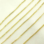 Load image into Gallery viewer, 040R01T5FTbyFt. 14k Solid Gold Diamond Cut Cable Link Unfinished Chain
