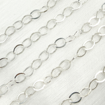 Load image into Gallery viewer, 925 Sterling Silver Flat Oval Link Chain. V189FSS
