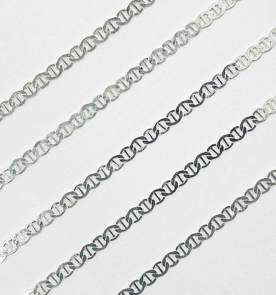 925 Sterling Silver Marina Chain. Z13SS