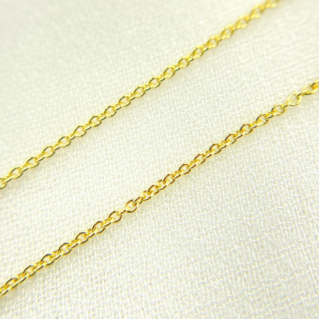 14K Solid Gold Cable Necklace