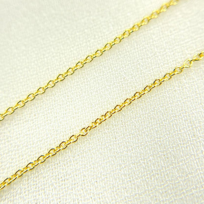 14K Solid Gold Cable Necklace