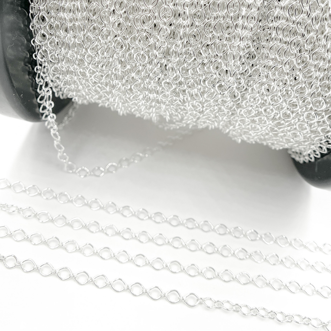 925 Sterling Silver Big and Small Oval Link Chain