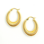 Load image into Gallery viewer, 14K Solid Gold Chunky Croissant Hoop