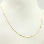 Load image into Gallery viewer, 030R01TS4TP8BDB. 14K Solid Yellow Gold with White Gold Cubes Satellite Chain
