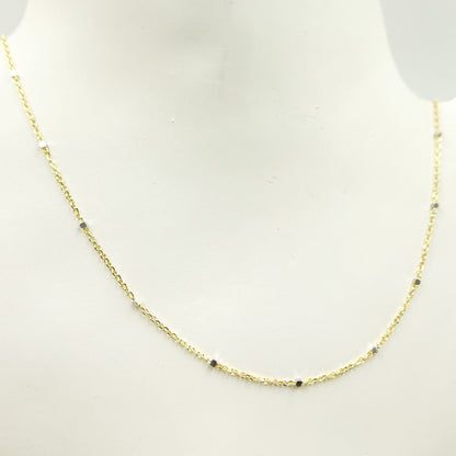 14K Solid Yellow Gold Curb Link Chain