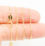 Load image into Gallery viewer, 030R08BFL4L024. 14K Solid Gold Flat Cable Chain
