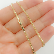 14K Solid Gold Wheat Necklace