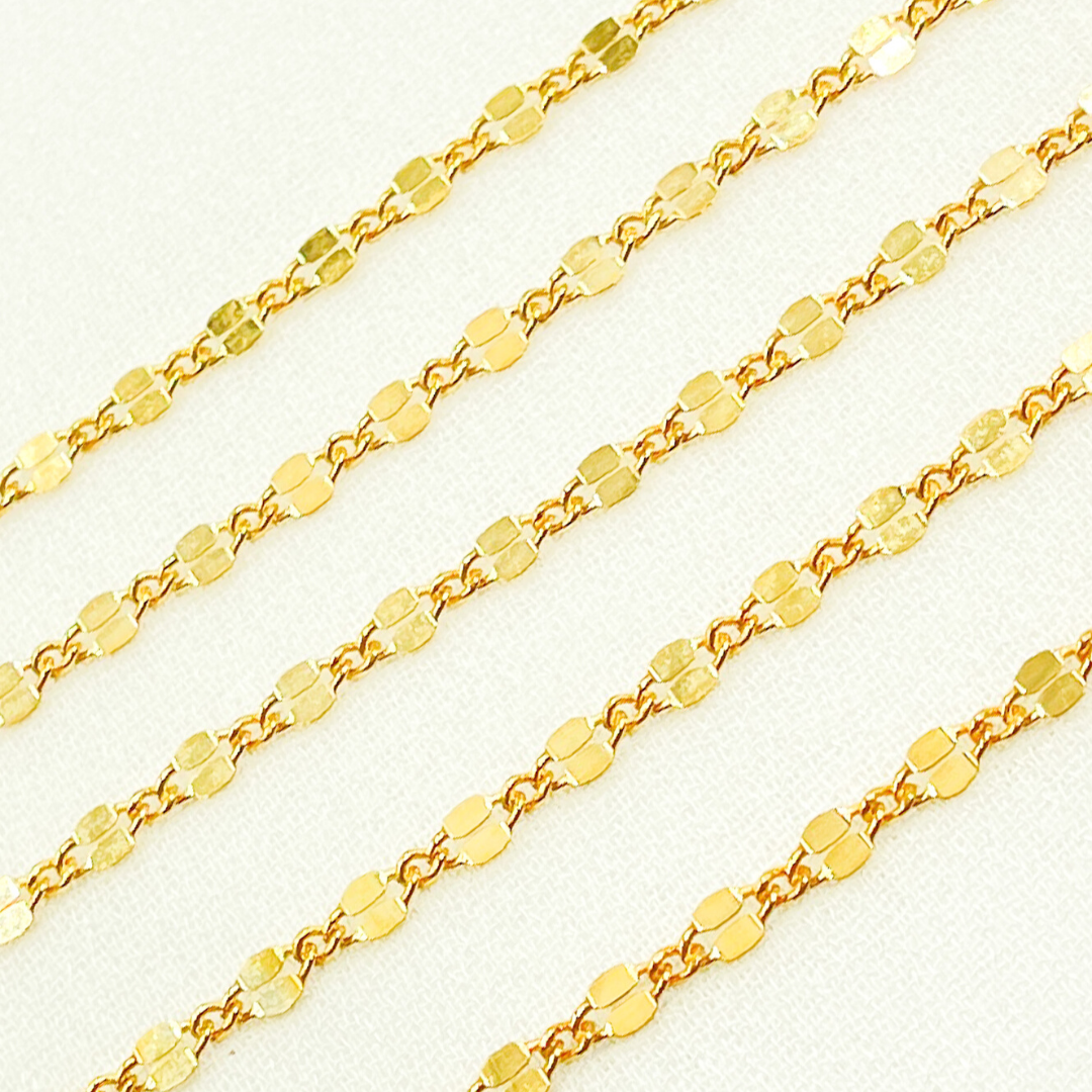 14k Gold Filled Flat Marina Link Chain