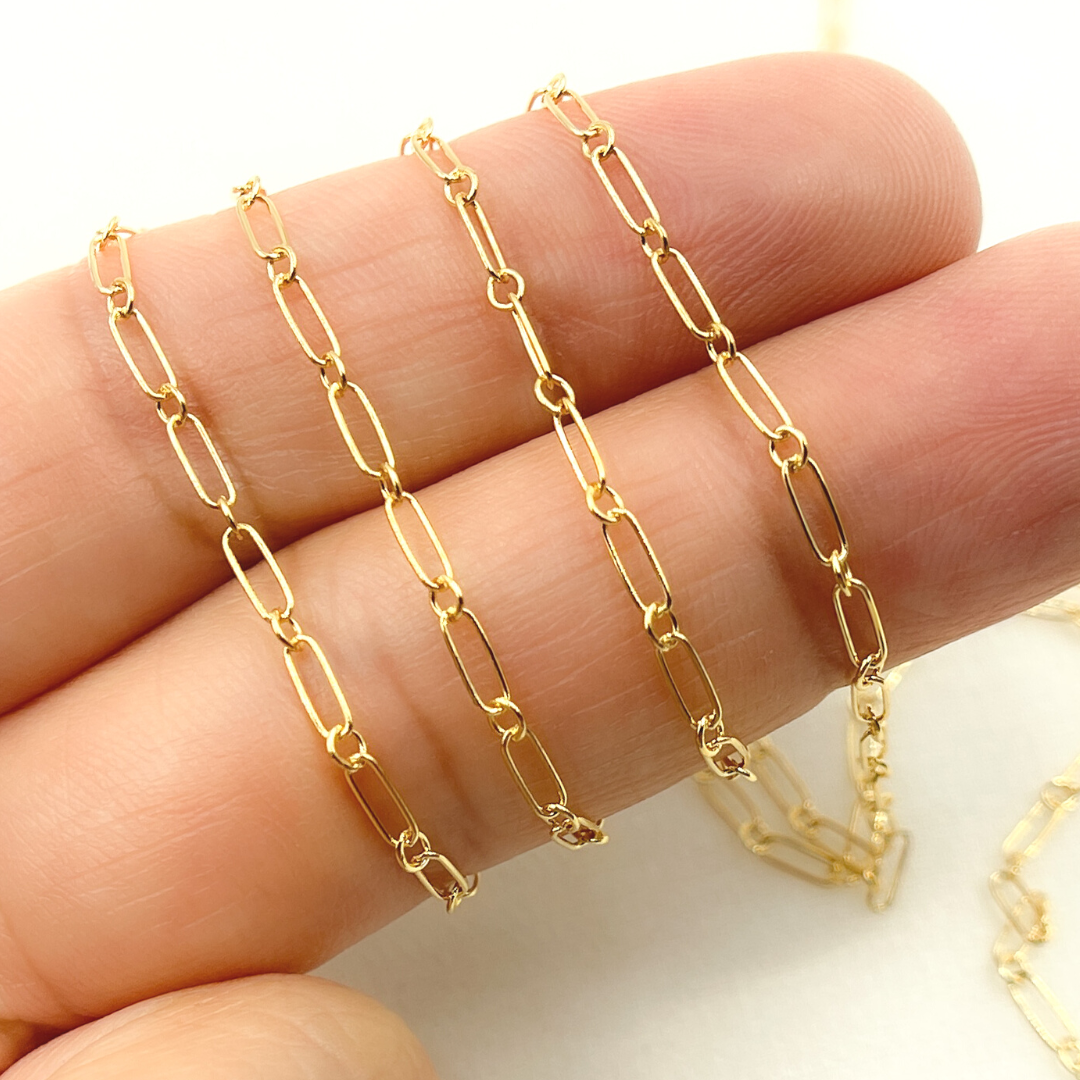 141GF. 14K Yellow Gold Filled Smooth Cable Link Chain.