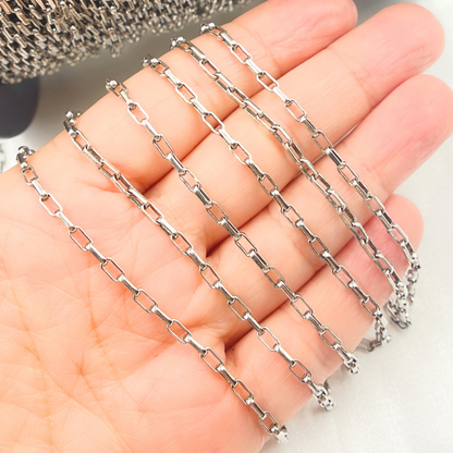Oxidized Sterling Silver Smooth Box Link Chain