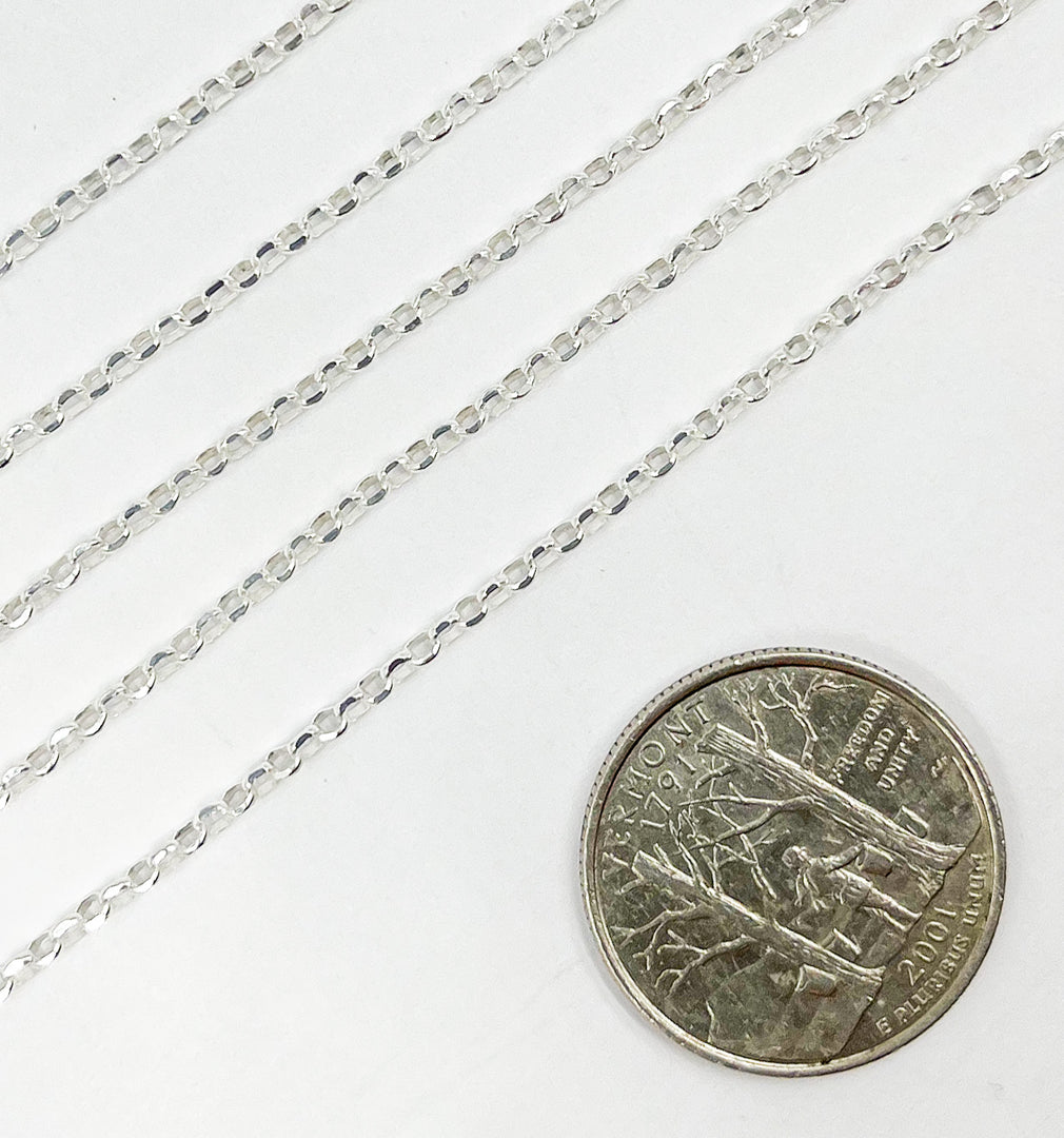 925 Sterling Silver Round Link Chain. V92SS