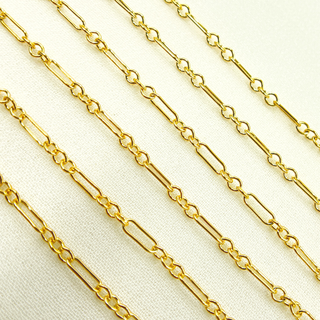 14K Gold Filled 1 Long & 3 Short Link Chain