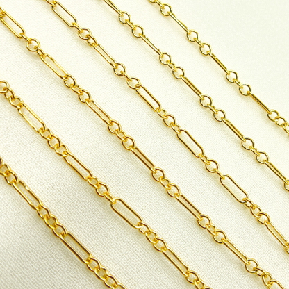 14K Gold Filled 1 Long & 3 Short Link Chain